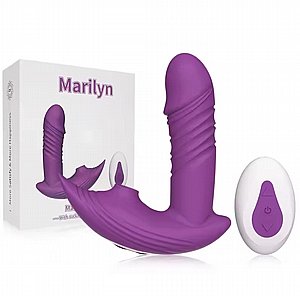 Marilyn – ויברטור ייחודי עם יניקה ופעולת דפיק טלסקופית Marilyn – ויברטור ייחודי עם יניקה ופעולת דפיק טלסקופית